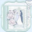BRIDE & GROOM 1ST DANCE Wedding Day 8x8 Mint Decoupage Mini Kit