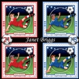 FOOTBALL STRIKERS White & Ethnic 7.5 Soccer Decoupage Bumper Kit