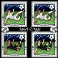 FOOTBALL STRIKERS White & Ethnic 7.5 Soccer Decoupage Bumper Kit set 2