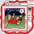 FOOTBALL STRIKER 7.5 Red Soccer Decoupage Ages & Insert