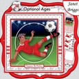 FOOTBALL STRIKER ETHNIC 7.5 Red Soccer Decoupage Ages & Insert