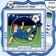 FOOTBALL STRIKER 7.5 BLUE Soccer Decoupage Ages & Insert