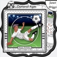 FOOTBALL STRIKER ETHNIC 7.5 WHITE KIT Soccer Decoupage Ages & Insert