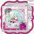 CHRISTMAS BELLS & SANTA NAP 7.5 Decoupage & Insert Kit