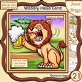 THE MANE MAN LION WOBBLY HEAD CARD 7.5 Decoupage & Insert Mini Kit