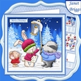 CHRISTMAS CAROLLING CRITTERS 7.5 Decoupage & Insert Mini Kit