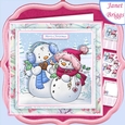 MR & MRS SNOWMAN 7.5 Christmas Decoupage & Insert Mini Kit