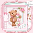 BABY GIRL BEAR & BOTTLE 7.5 Decoupage & Insert Mini Kit