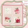 SHABBY CHIC ROSE SQUARES 7.5 Quick Layer Card & Insert Kit