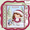 SKATING IZZY Christmas 7.5 Decoupage & Insert Mini Kit