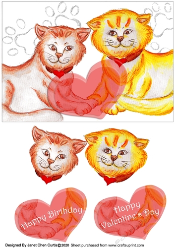 cute cats sweet valentine
