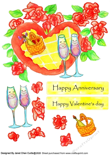 sweet valentine- two glass of wine