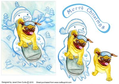 Xmas Percy Pug-1 Winter Holiday