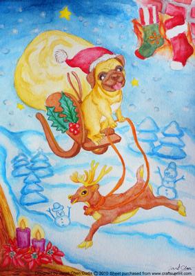Santa's Little Volunteer - a Sweet Pug