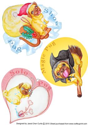 Pugs' Got Talent-bookmark & Topper