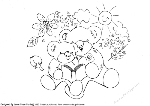 happy baby and mother bears