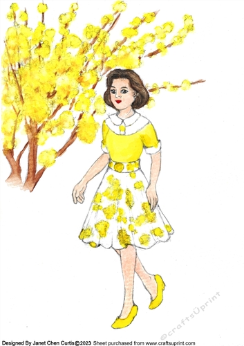 floral lady-forsythia blossom