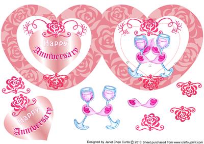 Happy Anniversary - Shaped Card