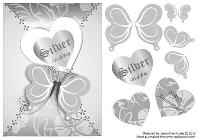 Butterflies Silver Wedding Anniversary