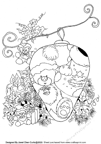 Happy bear enjoy merry Christmas time