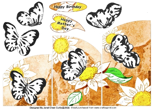 cheerful butterfly flutter by