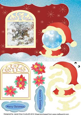 Snowy Christmas with a Santa Snowglobe