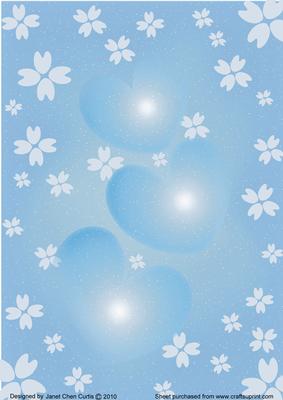Pure Love-sky Blue Flowers Background