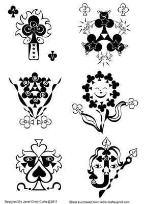Poker Fantasy- Black Magic Digital Stamping