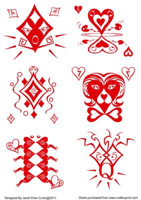 Poker Fantasy-red Magic Digital Stamping