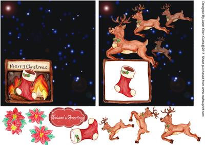 Merry Christmas-reindeers