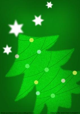 Happy Christmas Tree Backing Paper
