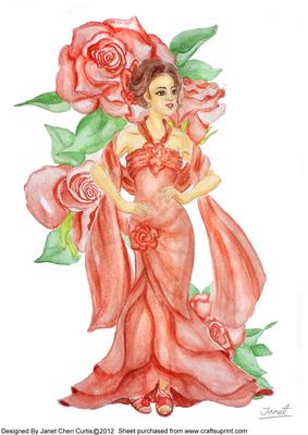 Floral Ladies- Lady Red Rose