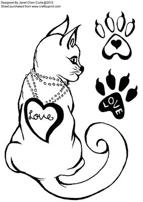 Cool Cat-carry Your Love Digital Stamps