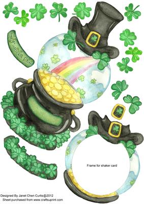 St. Patricks Day Globe- Toppers & Shaker Card