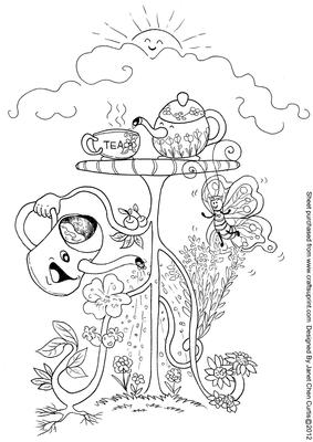 Growing My Own Herbal Tea-digital Stamping
