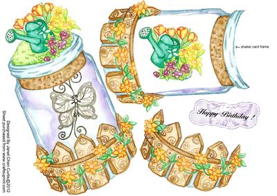 Gardening Bottle-toppers&shaker Card