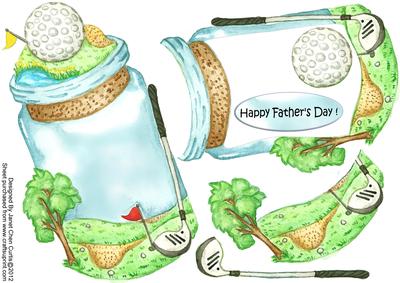 Golf Bottle-toppers&shaker Card
