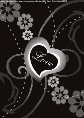 Black Magic-my Love for You Backing Paper