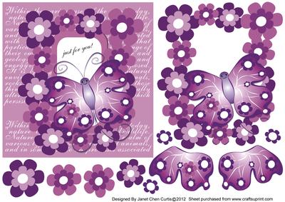 Natural Spirit-purple Blossom Toppers &decoupages