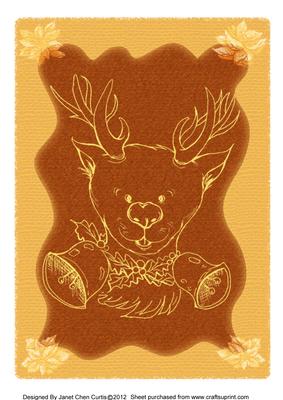 Merry Christmas Reindeer-backing Paper
