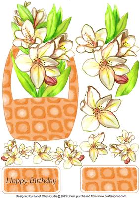 Gracious Freesia-toppers&decoupages