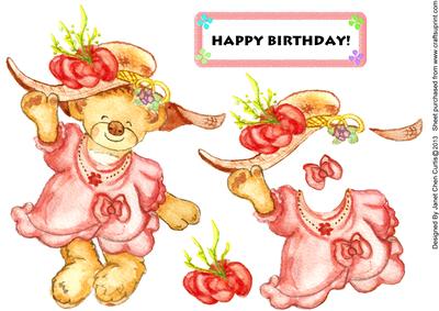 Happy Bear in Red