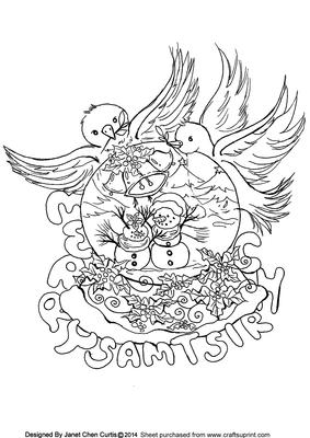 Doves and Snowmen's Snowglobe