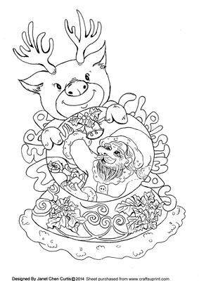 Reindeer and Santa's Snowglobe