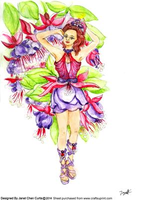 Floral Ladies-lady Fushsia