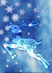 Blue Christmas- a Handsome Reindeer