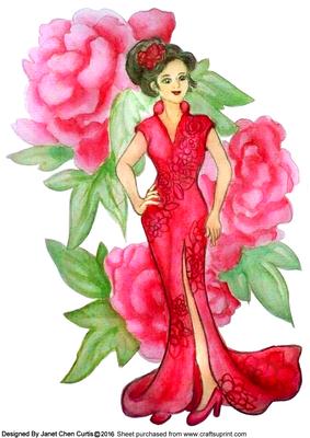 Floral Ladies-lady Red Peony