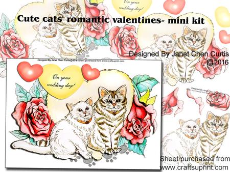 Cute Cats' Romantic Valentines - Mini Kit