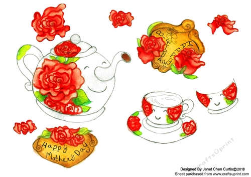 happy rose teapot