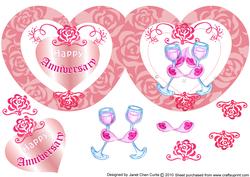 Happy Anniversary - Shaped Card